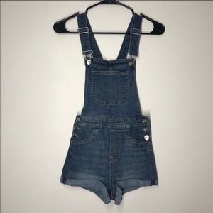 H&M denim overall shorts